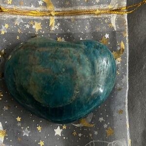 Blue Apatite Heart